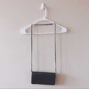 Forever 21 Black Mini Chain Wallet Crossbody Bag